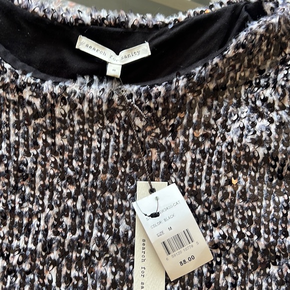 Search sanity glitter sweater top. Size medium. NWT - Picture 2 of 3